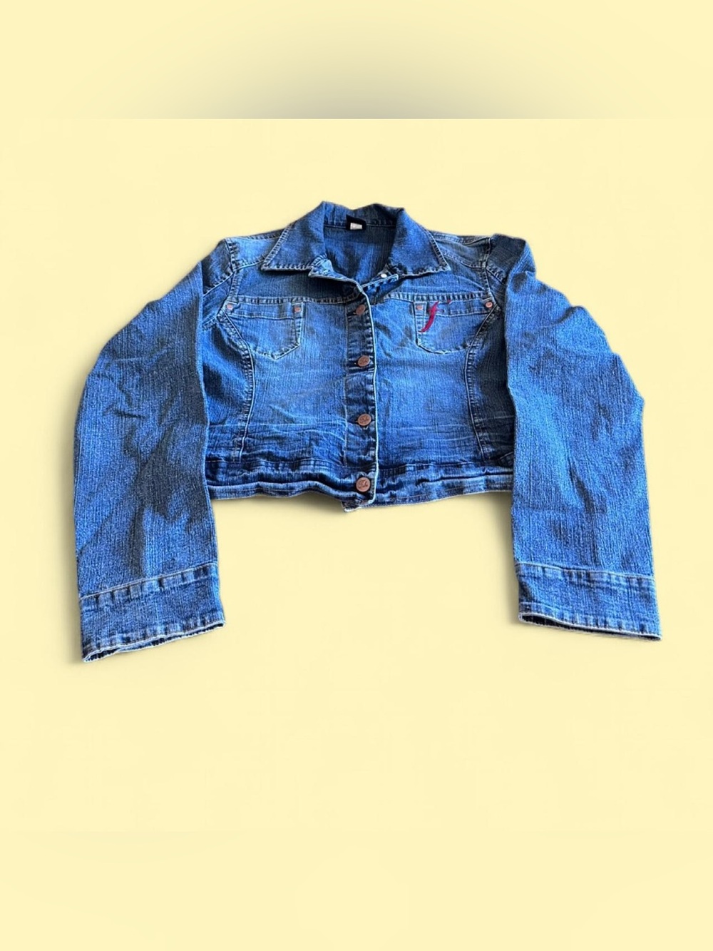 Vintage Y2K FUBU Denim Jacket Women’s XL Blue Cropped